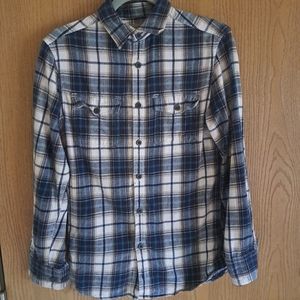 Sonoma Vtg Style Plaid Lighweight Flannel Button Down Shirt Xs/Sm